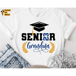 Senior's Grandma Svg, Graduation 2023 Shirt for Grandmother Of Senior Svg, Png, Black, Blue, Yellow Design, Cricut, Silh