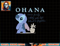 Kids Disney Lilo & Stitch Ohana Never Left Or Forgotten T-Shirt copy png