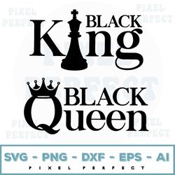 Black King svg - Black Queen svg - african american svg - black history svg, black father mother day shirt svg files for