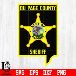 Badge Du Page County Sheriff Illinois svg eps dxf png file, digital download