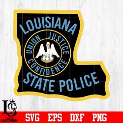 Badge Louisiana Union justice confidence state police svg eps dxf png file, Digital download