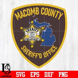 Badge Macomb county Sheriff's Office svg eps dxf png file, digital download