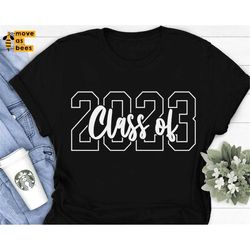 Class Of 2023 Svg, Graduate Shirt Svg, Senior Shirt Svg, Graduation 23 svg, Sport Varsity Jersey Design, Png White File