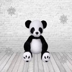 Amigurumi crochet pattern, Crochet panda pattern, Panda Bear crochet pattern, English PDF pattern
