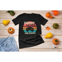 Daddy Level Unlocked Funny New Dad T-Shirt, Gaming Design Shirt, First Time Dad Shirt, Father's Day Gift Idea, Pregnancy