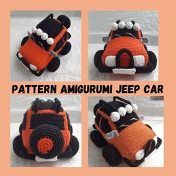 Crochet Pattern Amigurumi Car, Crochet car Pattern, Plush toy, toy car, Gift for a man, Handmade Toy, A Gift for a boy