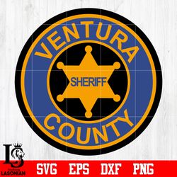 Badge Venture Sheriff County Police svg eps dxf png file, digital download
