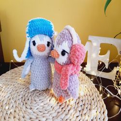 Penguin crochet pattern, amigurumi animals, stuffed penguin, Crochet patterns toys, Amigurumi mini penguins, Amigurumi