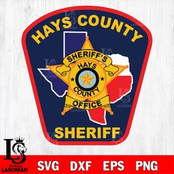 sheriff hays county svg dxf eps png file, digital download
