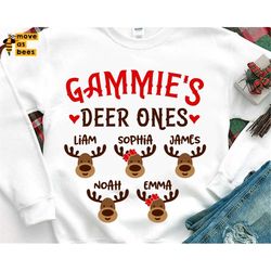 Gammies's Deer Ones Svg, Grandma Christmas Shirt Svg, Nana, Granny of Reindeers Svg, Cricut File, Silhouette Image Dxf P