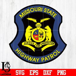 Badge Missouri state highway patrol Police svg eps dxf png file, digital download