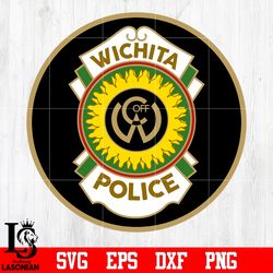 Badge Police Wichita svg eps dxf png file, digital download