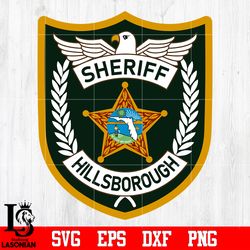 Badge Sheriff Hillsborough svg eps dxf png file, digital download