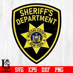 Badge Sheriff's Department Massau county newyork svg eps dxf png file, digital download
