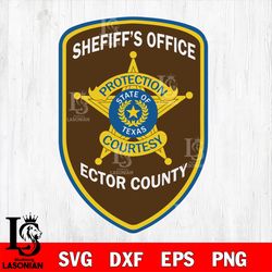 sheriff ector county svg dxf eps png file, digital download