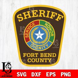 sheriff fort bend county svg dxf eps png file, digital download