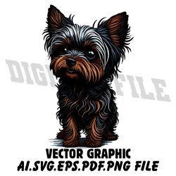 Yorkie AI.EPS.PDF.SVG.PNG DOWNLOAD DIGITAL File Vector Design