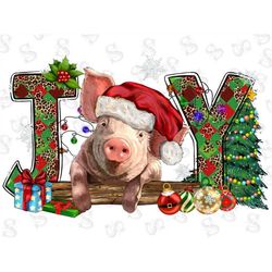 Christmas Joy Png, Merry Christmas, Pig Png, Christmas Png, Christmas Tree,Christmas Pig,Joy Png,Western,Digital Downloa