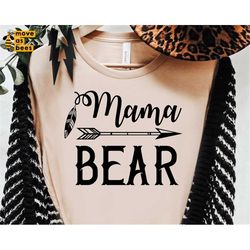 Mama Bear Svg, Mama Bear Shirt Svg, Png Tribal Design for Mom Shirt Svg, for Cricut, Silhouette, Sublimation, Iron on, H