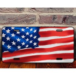 American Flag License Plate Sublimation Design, US Flag License Plate Sublimation Png,License Plate Png,Personalized Lic