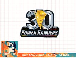 Power Rangers 30th Anniversary Celebration Silver Logo V2 T-Shirt copy png