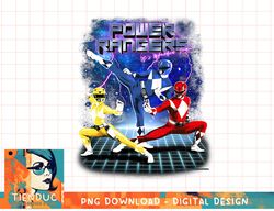 Power Rangers 90's Techno Lightning Retro Grid Poster T-Shirt copy png