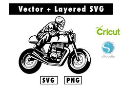 Skull motorcycle rider svg & png files for cricut machine , anime svg , manga svg , Goku svg