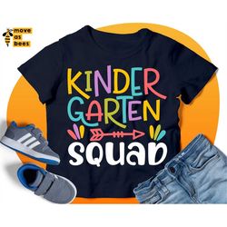 Kindergarten Squad Svg, Kindergarten Shirt Svg, Design for Boy, Girl Cricut, Silhouette, Dxf, Png, Jpg Iron on, Heat Pre