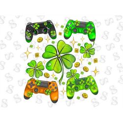 St Patricks Day Game Controller Png Sublimation Design,Patricks Gamer,Gamer png,St Patricks Day Png,Shamrock Png,Clover