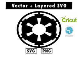 Star Wars Empire Symbol SVG & png files for cricut machine , anime svg , manga svg , Goku svg