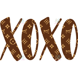 LV Brown Xoxo Logo, LV Logo Svg, Xoxo Logo Svg, Brand Logo Svg, Instant Download
