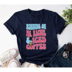 Running On Ms.Rachel And Iced Coffee, Running on Bluey & Iced Coffee Shirt, Coffee Mom Shirt, Mama, Mother's Day Shirt,