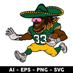 AARON JONES Green Bay Packers Svg, Football Svg, Sport Svg, Aaron Jones Svg - Digital File