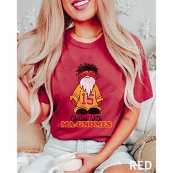 Chillin' With Ma-Gnomes - Patrick Mahomes - Kansas City Chiefs - Unisex Garment-Dyed Comfort Colors T-shirt