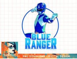 Power Rangers Blue Ranger Karate Action Circle Portrait T-Shirt copy png