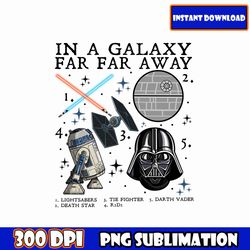 In a galaxy far far away png I Star Wars PNG File | Star Wars Character | Vintage Star Wars | Luke Skywalker |Darth Vade