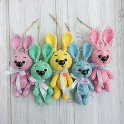 Bunny keychain, Crochet little bunny, Souvenir toy, Handmade bunny, Easter gift, Keyring