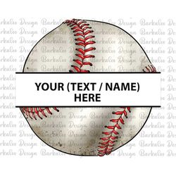 Customize Sport Ball Png Sublimation Design, Baseball Name Frame Png, Personalized Baseball Ball Png, Baseball Player Na