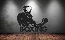 Boxer, Boxing Gym Training, Sport, Wall Sticker Vinyl Decal Mural Art Decor
