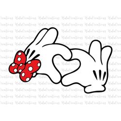 Mouse Heart Hands Love Svg, Happy Valentine Day, Magic Love, Couple Heart, Family Trip Svg, Vacay Mode