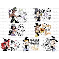 Bundle Halloween Princess Svg, Spooky Vibes Svg, Bat, Witch Svg, Svg, Png Files For Cricut Sublimation