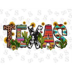 Texas Cactus Sunflowers Png, Texas png, Texas State png, western Texas png, Texas Design Png File,Texas Png, Western, PN