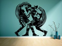 Boxing Fight, Boxing Gym Training, Sport, Wall Sticker Vinyl Decal Mural Art Decor