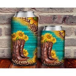 western cowboy boots can cooler png sublimation design,cowboys boots 12 oz. can cooler png, can holder,cowboy boots can