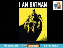 DC Comics I Am Batman Yellow Dark Poster Fill T-Shirt copy png