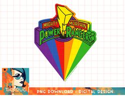 Power Rangers Rainbow Prism And Classic Logo T-Shirt copy png