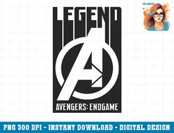 Marvel Avengers Endgame Legend Logo Graphic Tee png, sublimation copy