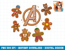 Marvel Avengers Gingerbread Cookies Holiday Long Sleeve png, sublimation.pngMarvel Avengers Gingerbread Cookies Holiday