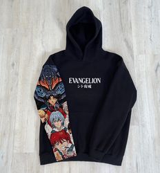Tapestry Anime Hoodie - Evangelion Family