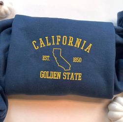 California Embroidered Sweatshirt, California Embroidered Sweatshirt, California Embroidered Hoodie, T-shirt